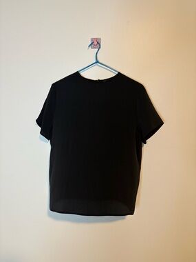 Vintage Hana Sung Classic Black Short-Sleeve Women’s Top